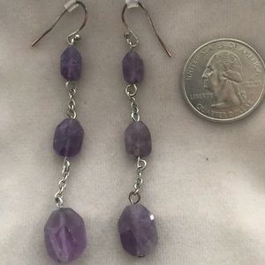Amethyst and silver earings